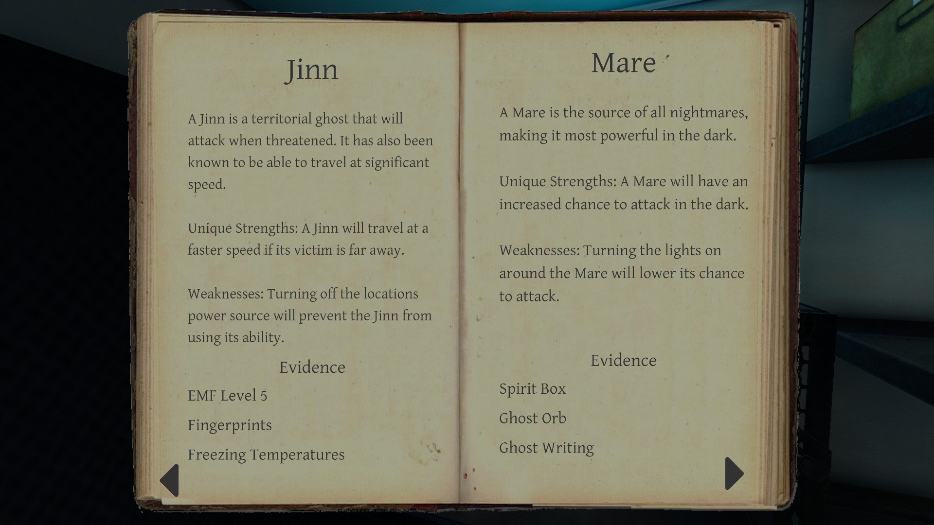 Phasmophobia List of New Ghosts in Game - All Evidence and Questions for Ghost Guide - Jinn - Mare - 1CA20AD