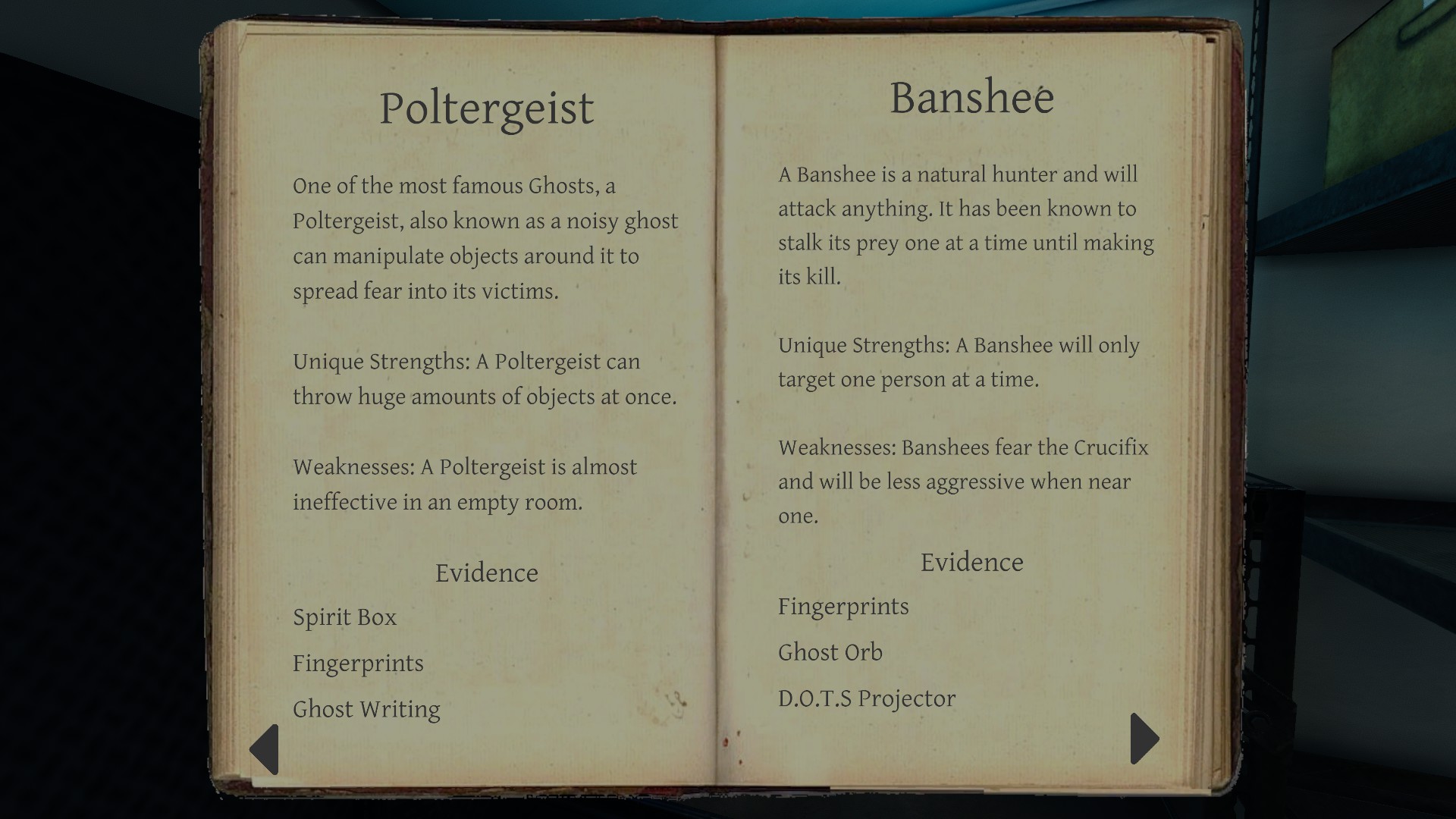 Phasmophobia List of New Ghosts in Game - All Evidence and Questions for Ghost Guide - Poltergeist - Banshee - C8172F2