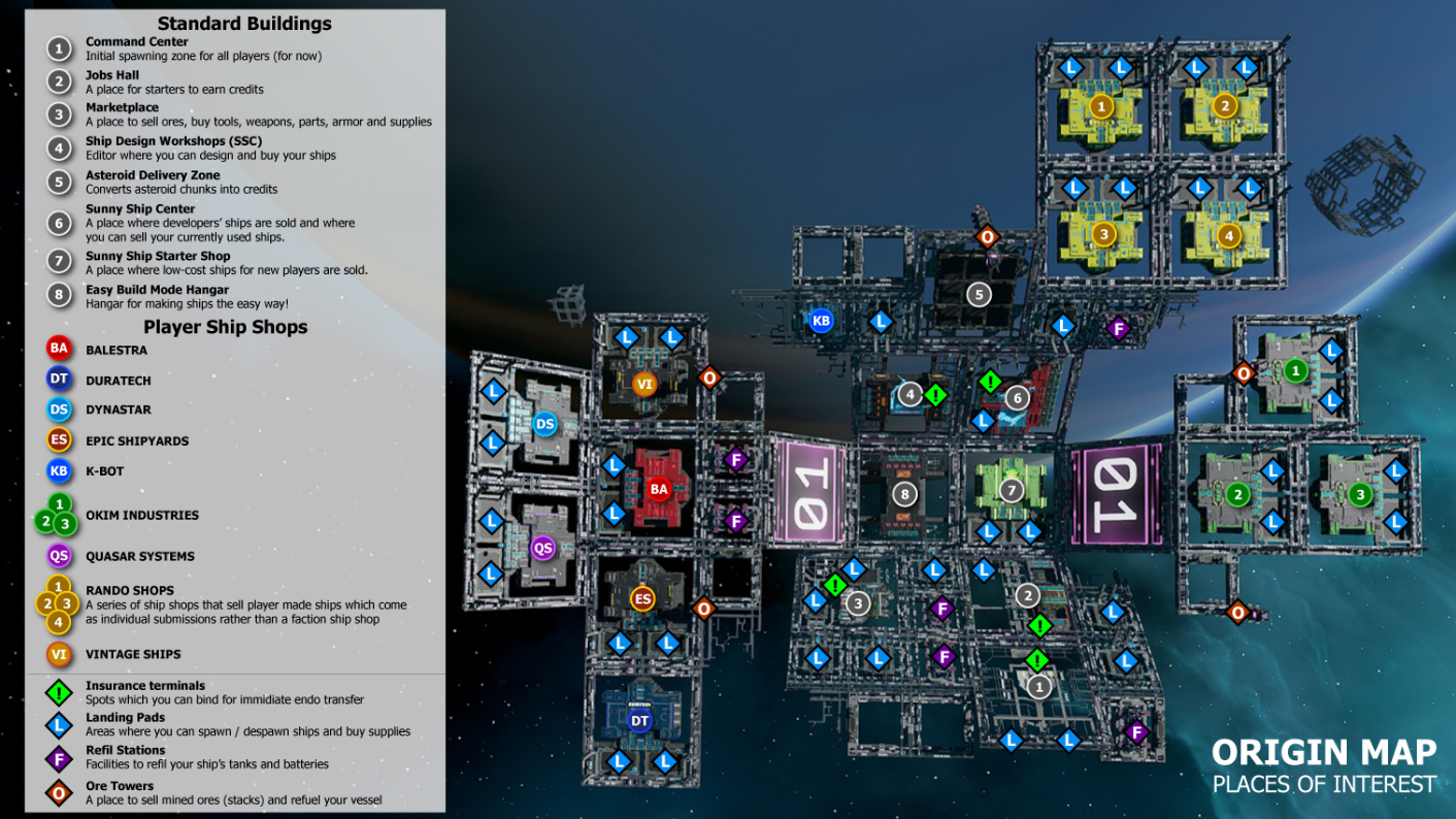 Starbase Map of Origin Station Guide