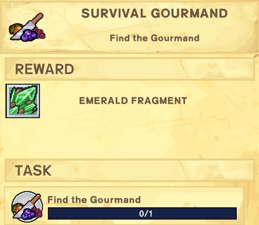 The Survivalists Walkthrough - Quest Rewards + Achievements + Shopkeepers Game Info Tips - Survival Gourmand - 3CAF5AA