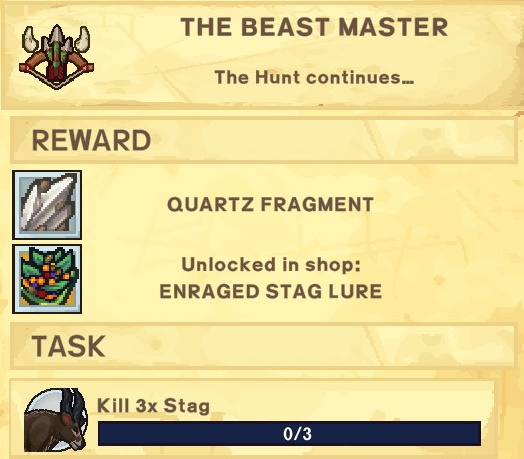 The Survivalists Walkthrough - Quest Rewards + Achievements + Shopkeepers Game Info Tips - The Beastmaster - 1417D96