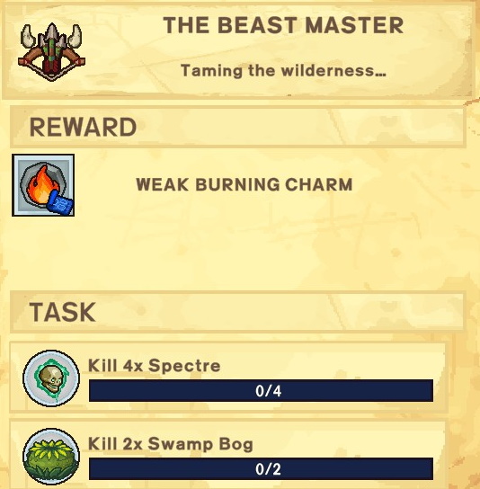 The Survivalists Walkthrough - Quest Rewards + Achievements + Shopkeepers Game Info Tips - The Beastmaster - F4E701D