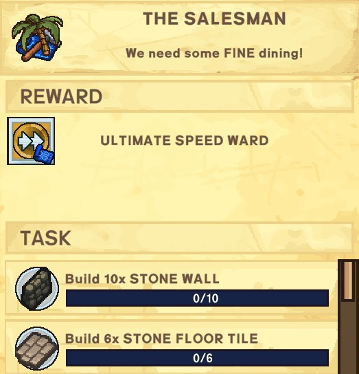 The Survivalists Walkthrough - Quest Rewards + Achievements + Shopkeepers Game Info Tips - The Salesman - 169A6E0