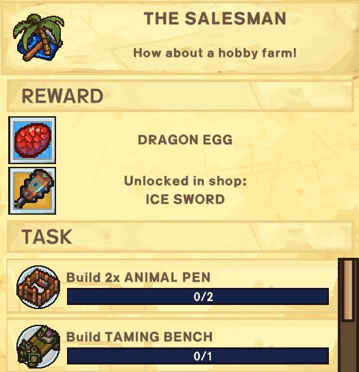 The Survivalists Walkthrough - Quest Rewards + Achievements + Shopkeepers Game Info Tips - The Salesman - 490FD0D