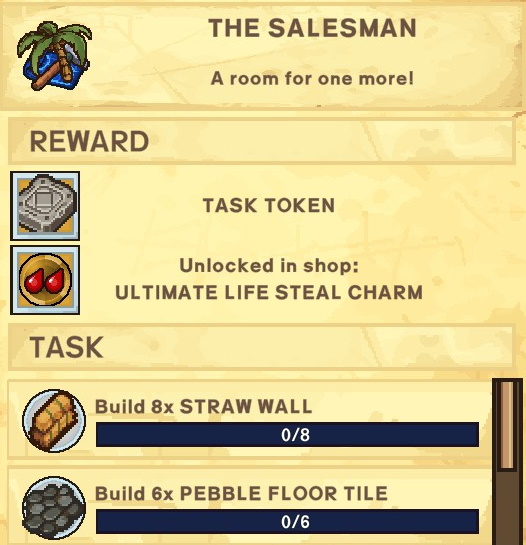 The Survivalists Walkthrough - Quest Rewards + Achievements + Shopkeepers Game Info Tips - The Salesman - 4CF6C2E