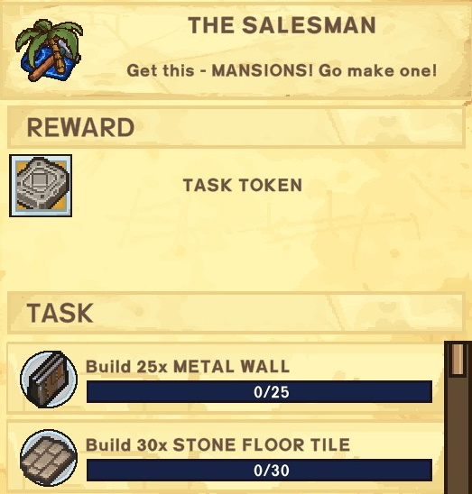 The Survivalists Walkthrough - Quest Rewards + Achievements + Shopkeepers Game Info Tips - The Salesman - 59B50D6