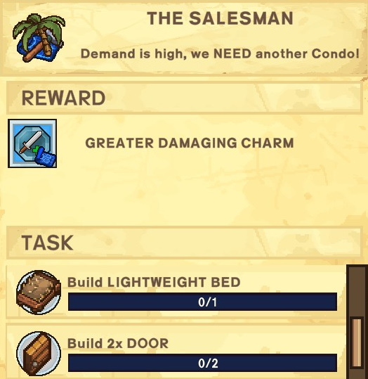 The Survivalists Walkthrough - Quest Rewards + Achievements + Shopkeepers Game Info Tips - The Salesman - 6887302