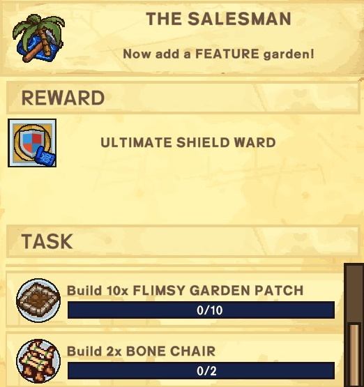 The Survivalists Walkthrough - Quest Rewards + Achievements + Shopkeepers Game Info Tips - The Salesman - 8F82011