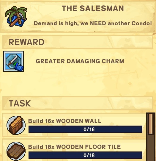 The Survivalists Walkthrough - Quest Rewards + Achievements + Shopkeepers Game Info Tips - The Salesman - 9F4286A