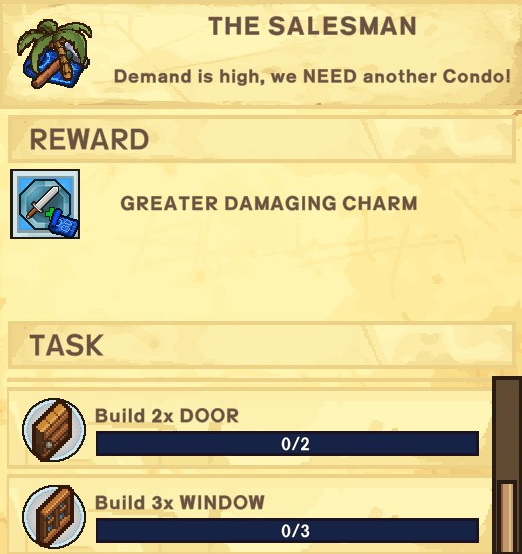 The Survivalists Walkthrough - Quest Rewards + Achievements + Shopkeepers Game Info Tips - The Salesman - D326A97