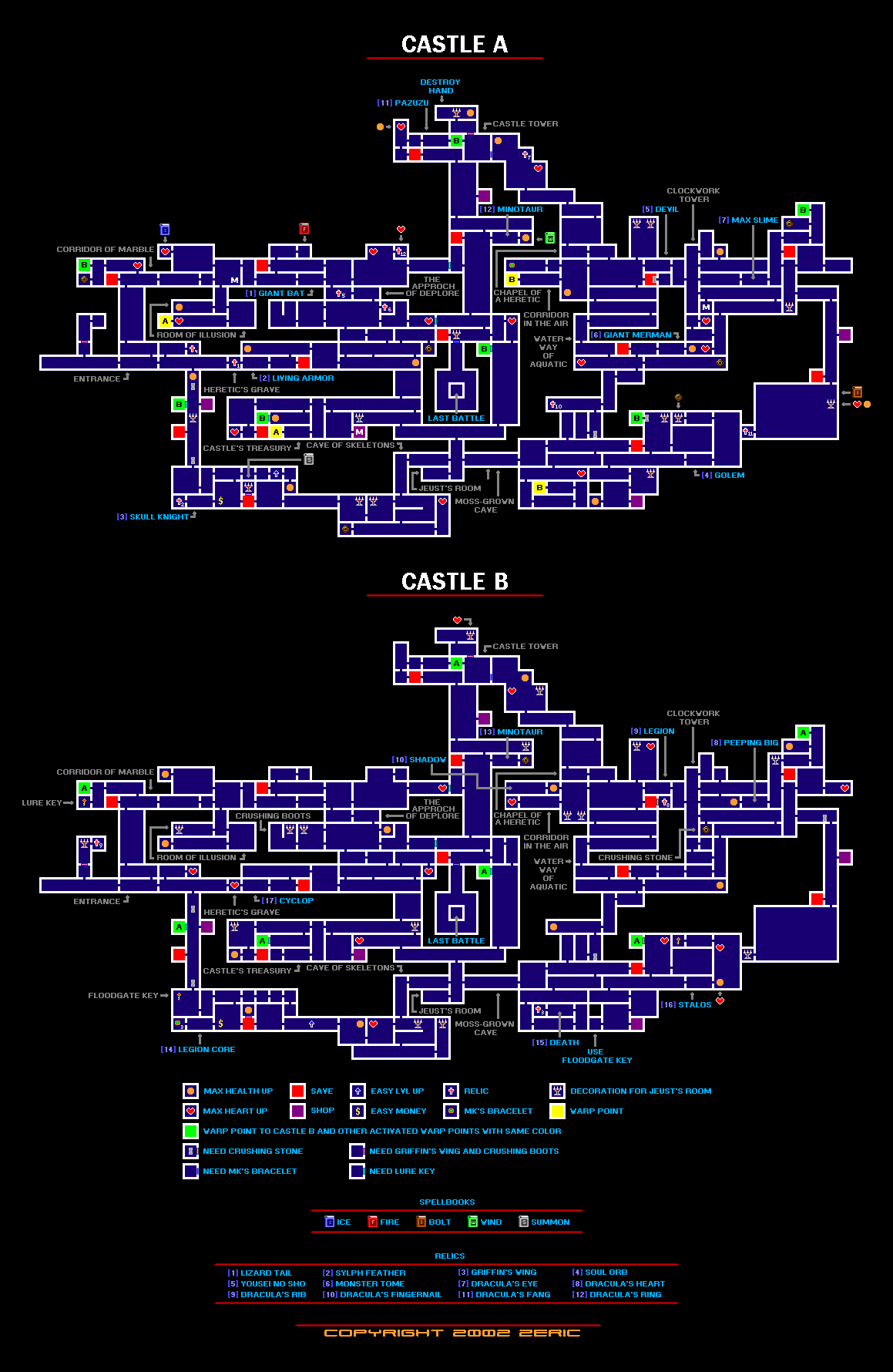Castlevania Advance Collection List of All Collectible Items + Map Location Guide - Items - 3252207