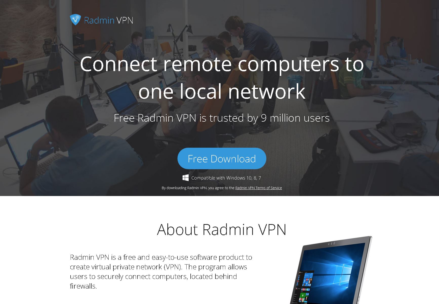 radmin vpn service is not available