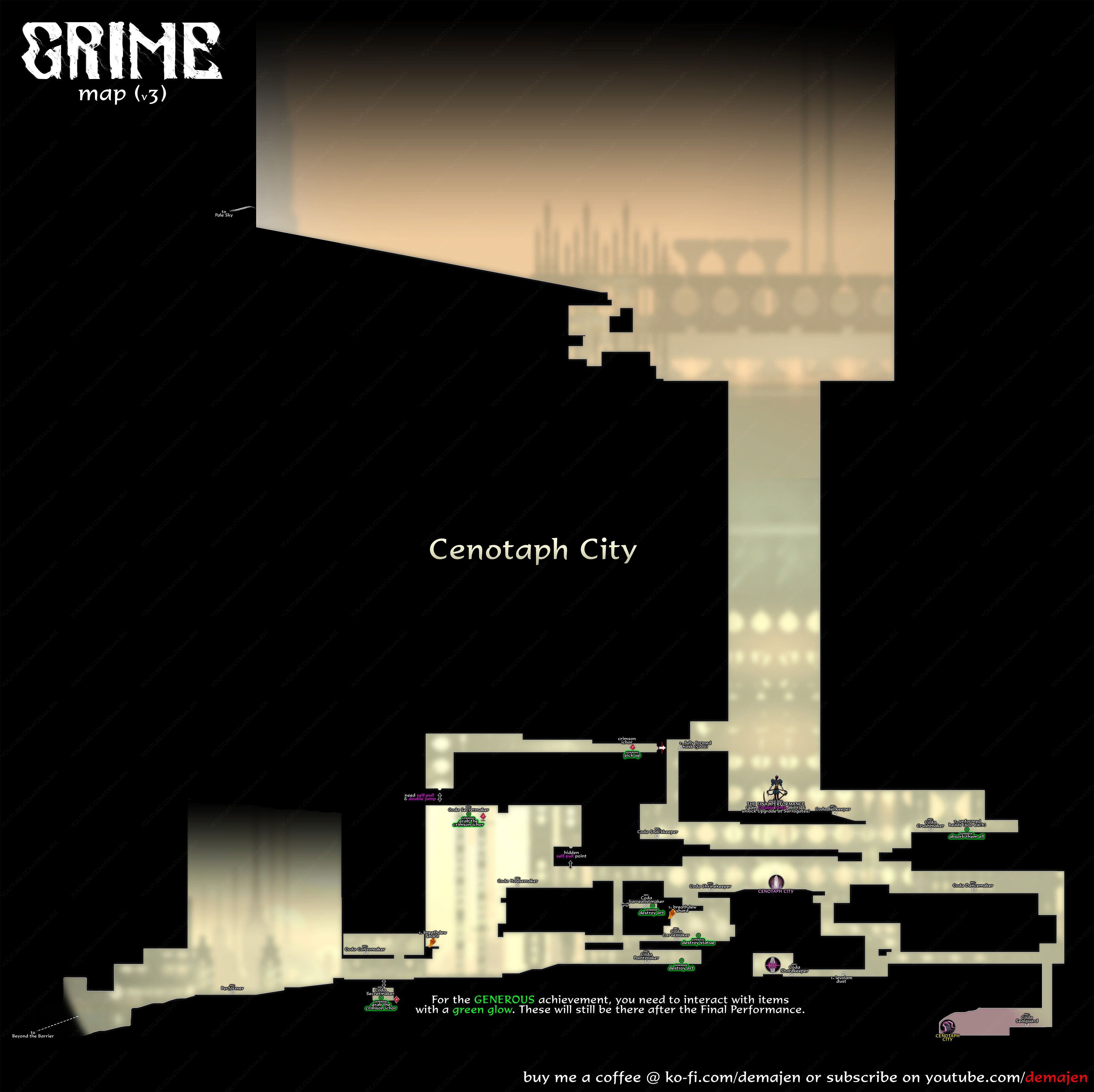 GRIME All Maps in Game + Gameplay Tips and Information - Cenotaph City (updated for patch 1.1.12) - 2EC134F