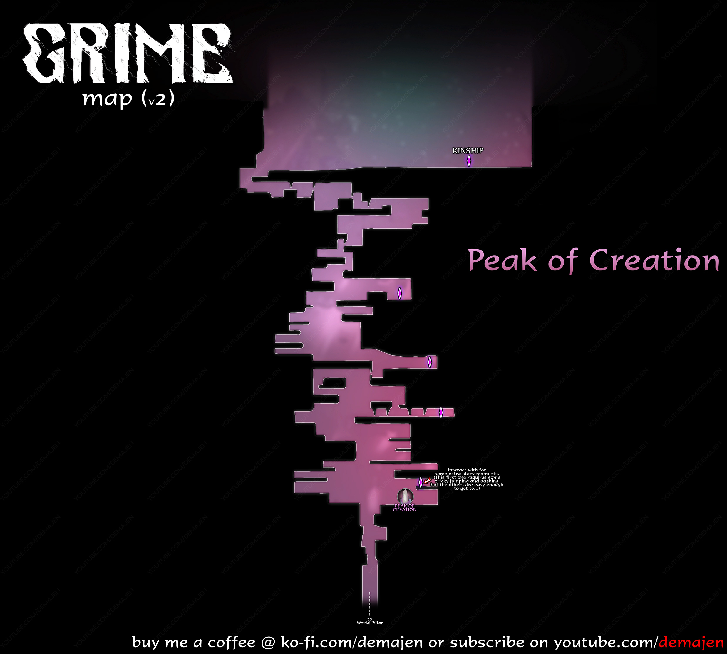GRIME All Maps in Game + Gameplay Tips and Information - Peak of Creation (updated for patch 1.1.12) - 6D6F6EE