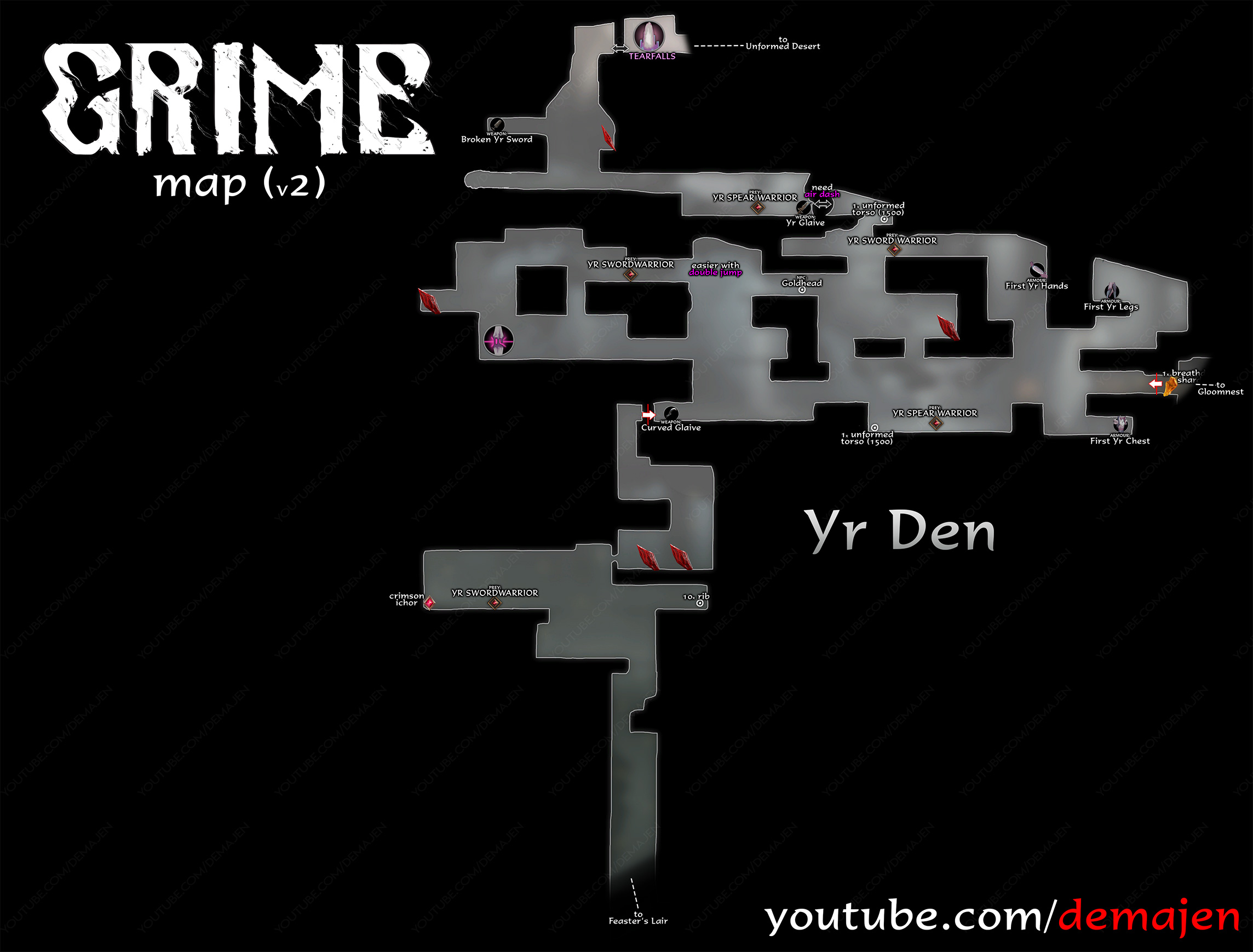 GRIME All Maps in Game + Gameplay Tips and Information - Yr Den - C5174CA