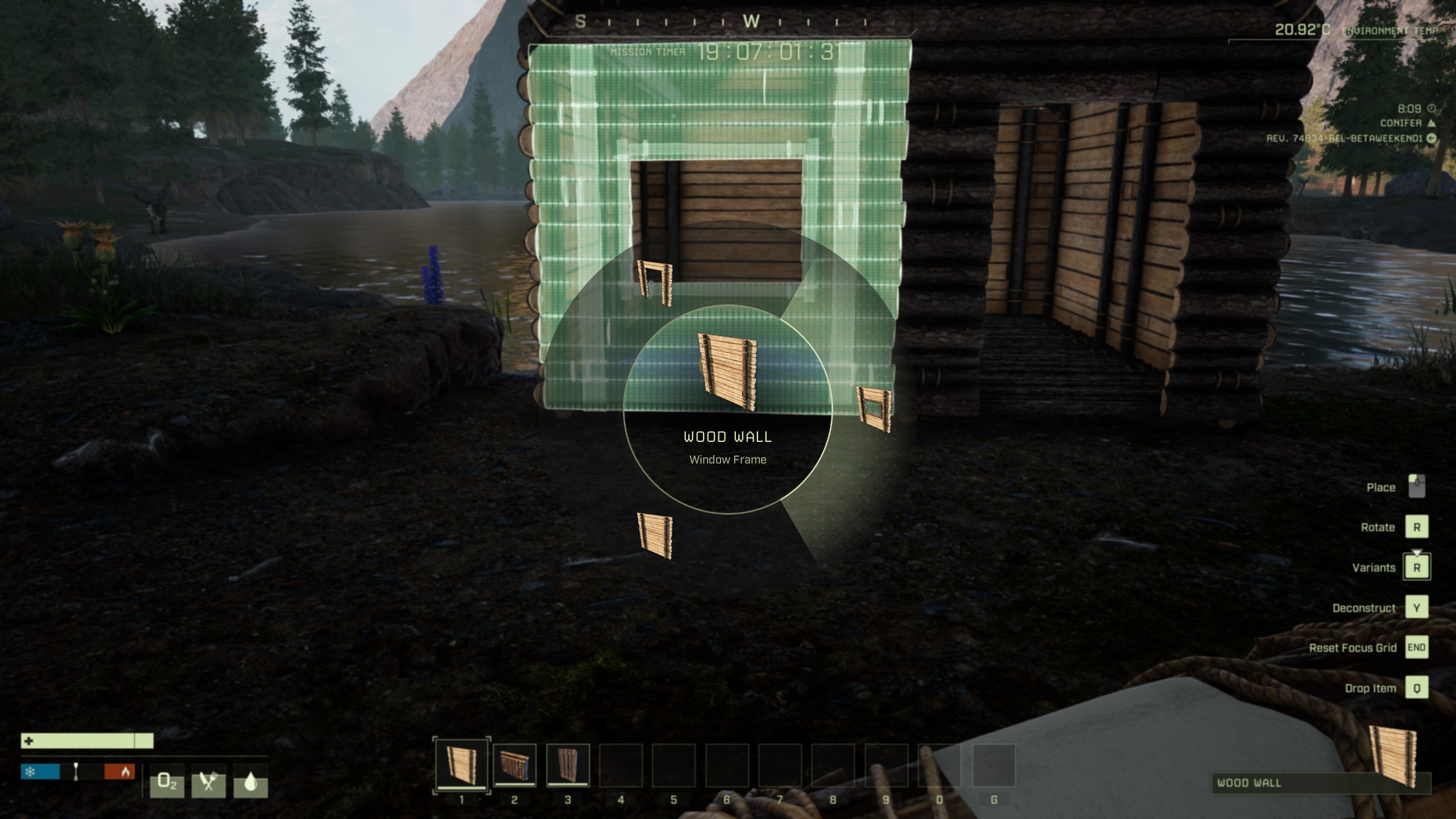 Icarus Beta Basic Guide for Building a House - Step 7: Repeat Steps 4 - 6 but select the Window Frame - 46881F4