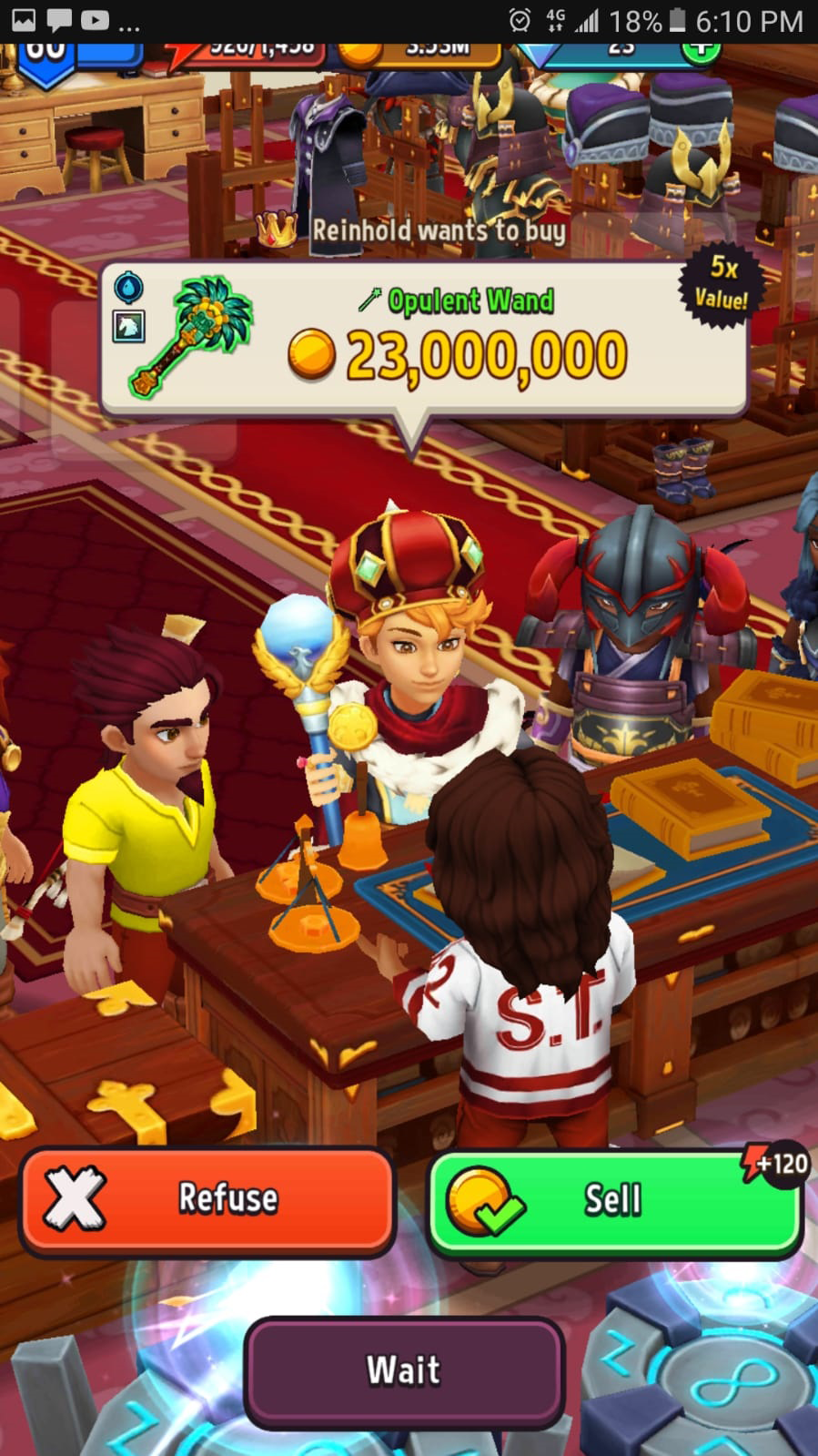 Shop Titans Tips How to Get More PROFIT With King Reinhold - Getting Rich with King Reinhold - 722EA8F