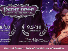 Pathfinder: Wrath of the Righteous Court of Drezen – Code of Martial Law Information Details 1 - steamsplay.com