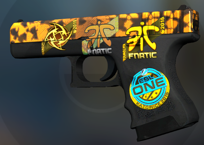 Counter-Strike: Global Offensive Useful Tricks + Recoil Pattern for Glock Reactor CSGO - Note on the stickers - 299A201