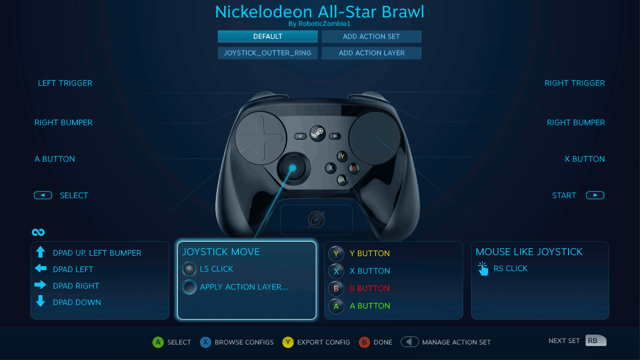 Nickelodeon All-Star Brawl Controller Configuration Guide - Adjusting the JOYSTICK Distance for Jumping - 65F7655
