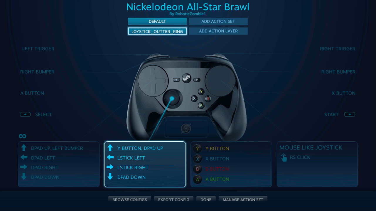 Nickelodeon All-Star Brawl Controller Configuration Guide - Adjusting the JOYSTICK Jumping Direction - 0A96672