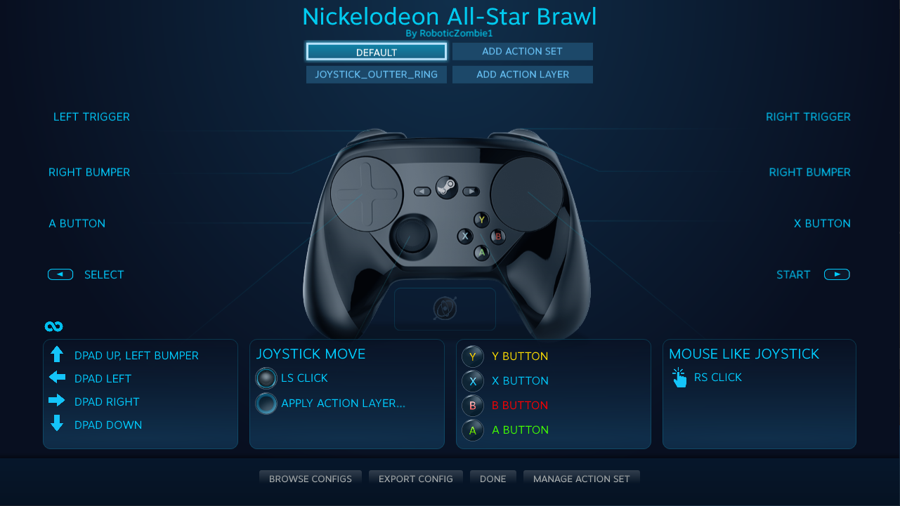 Nickelodeon All-Star Brawl Controller Configuration Guide - Steam Controller Configuration Breakdown - C452469