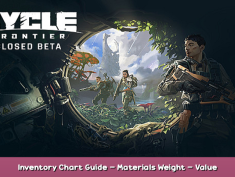 The Cycle Playtest Inventory Chart Guide – Materials Weight – Value Ratios 1 - steamsplay.com