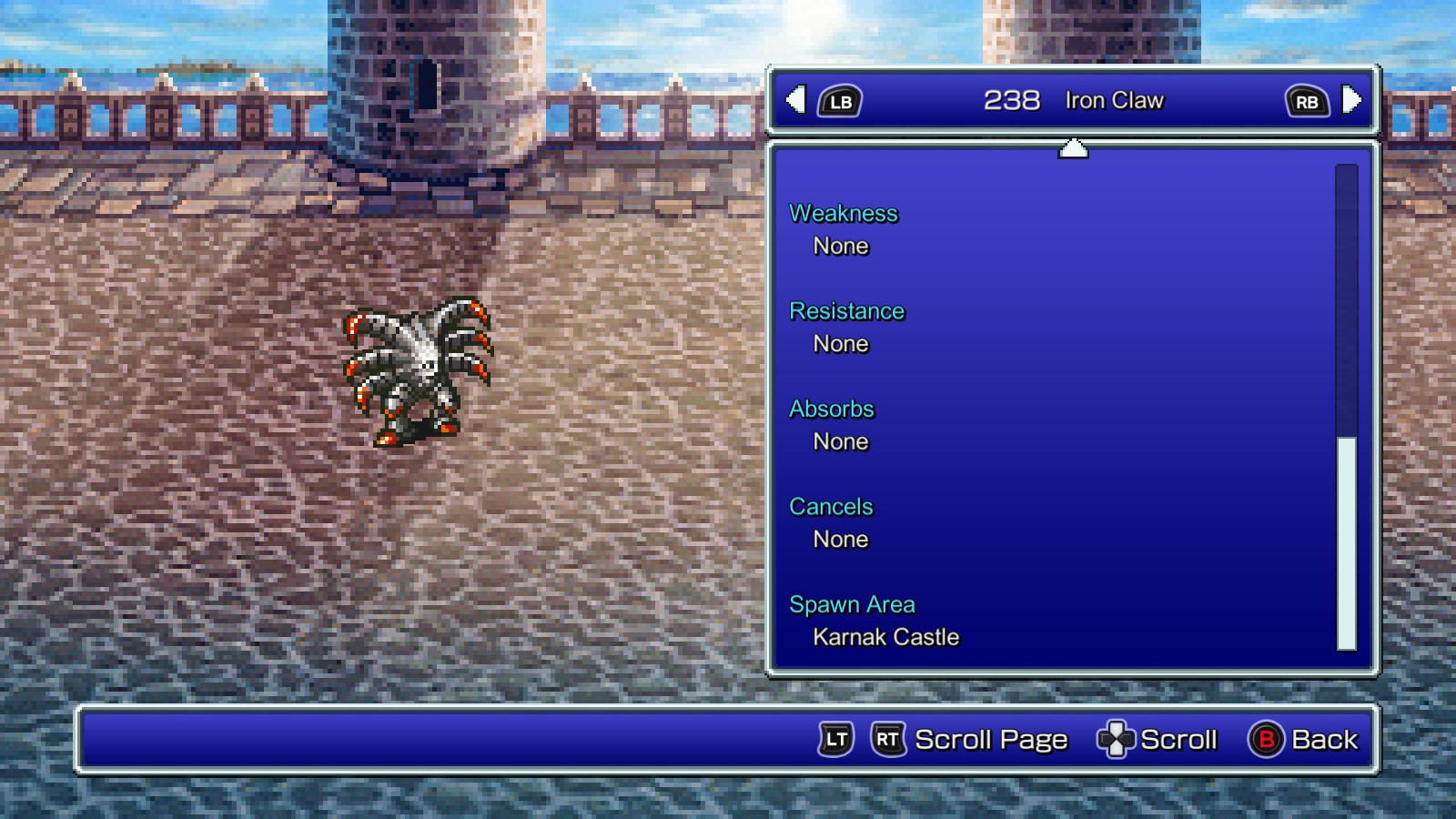 FINAL FANTASY V Blue Mage Spells + All Collection Points - Blue Mage spells (in order of their earliest appearance) - 9A63F23