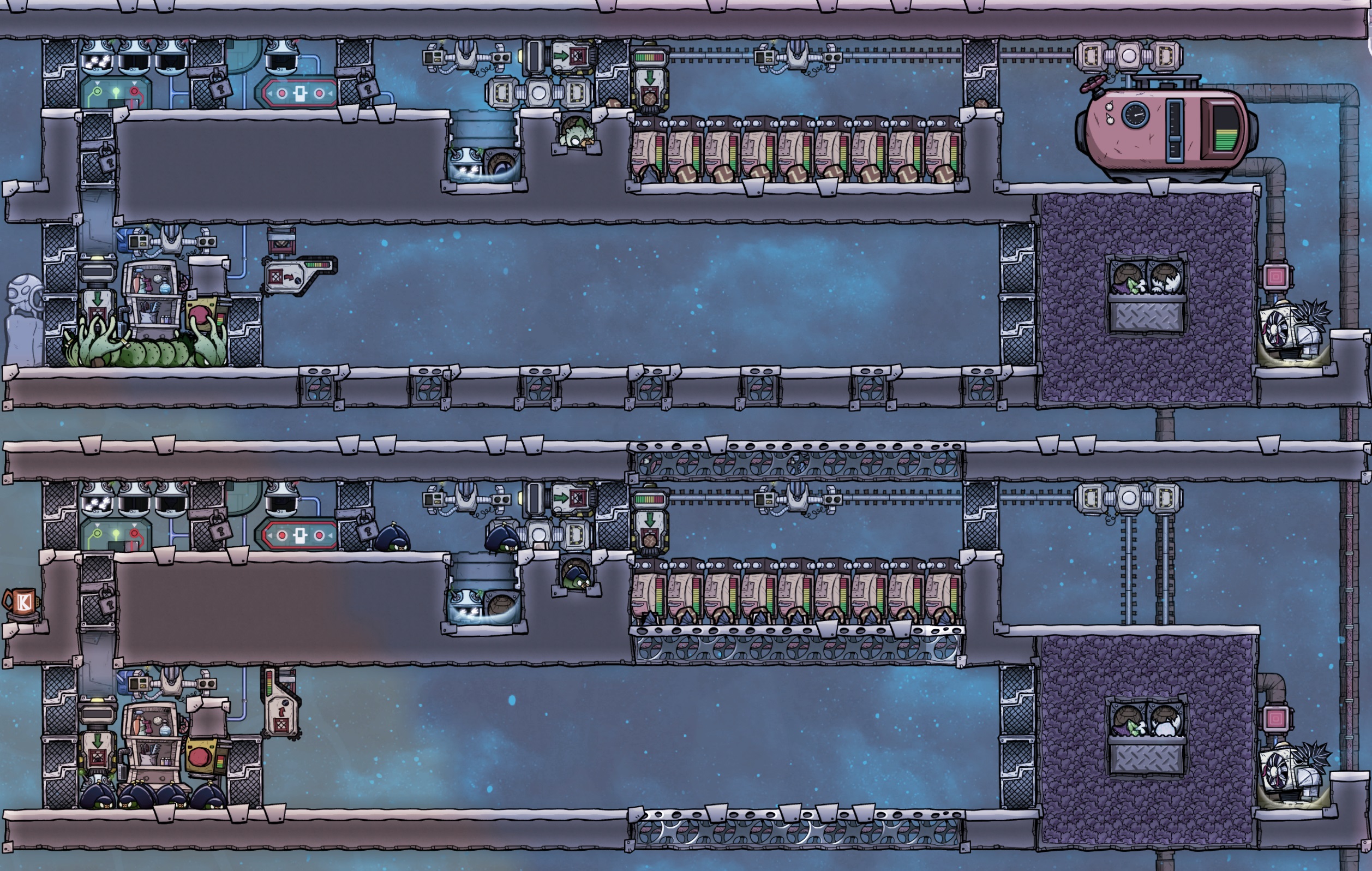 Oxygen Not Included Automated Divergent Ranches - Objectives + Statistics - - Divergent Meat Production - F3D79D5