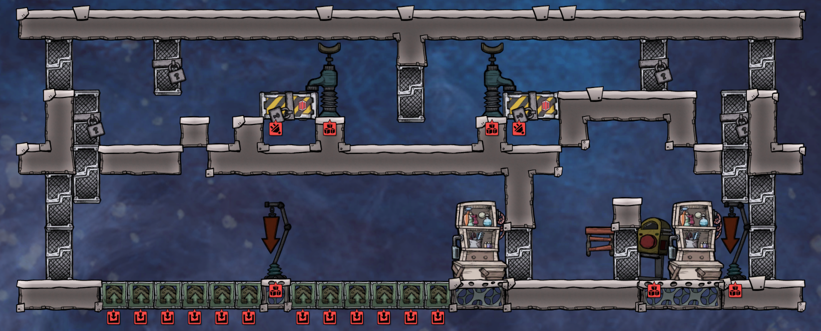 Oxygen Not Included Automated Divergent Ranches - Objectives + Statistics - - Early Ranching - Zero Automation - 7A034FD