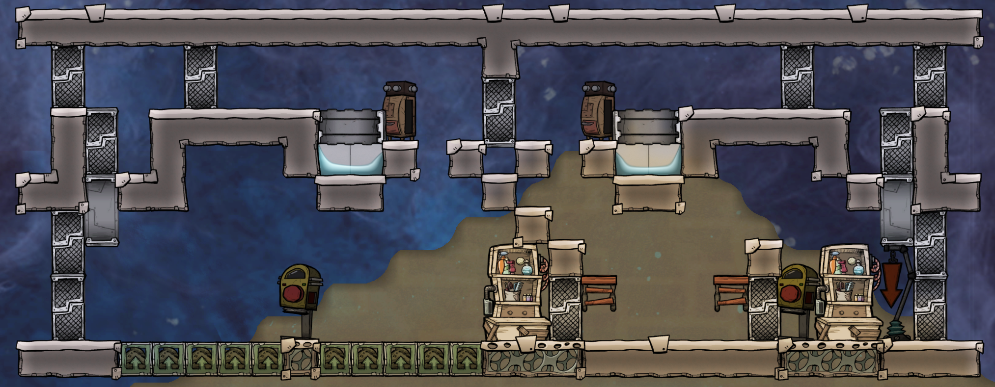 Oxygen Not Included Automated Divergent Ranches - Objectives + Statistics - - Early Ranching - Zero Automation - F5F92D8