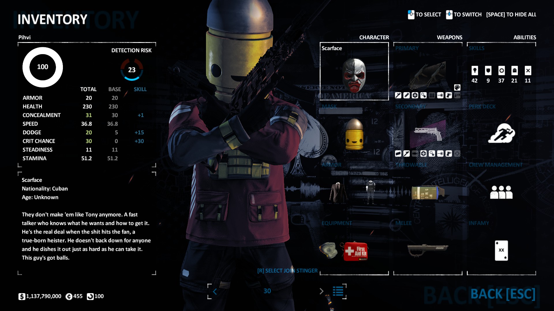 PAYDAY 2 Best Build for Sicario - Weapon Attachments - Sicario Akimbo AK Gen 21 - 4347EF5