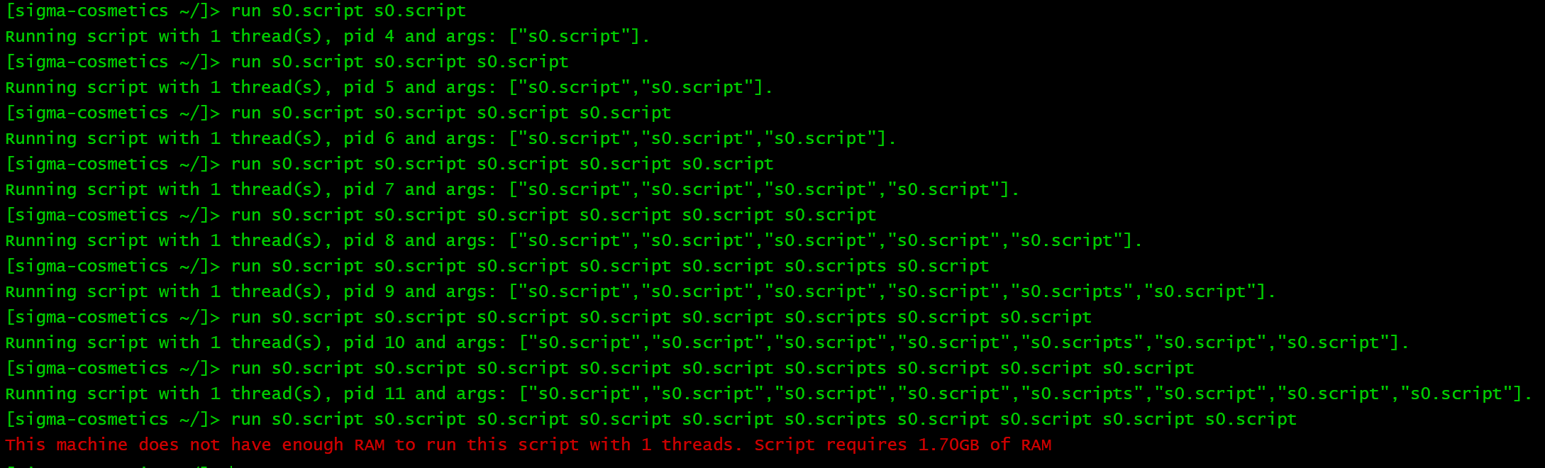 Bitburner How to Run Multiple Scripts Without Writing Scripts - Example: Inputting Script as Argument - D7EC888