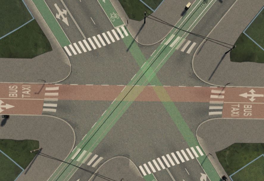 Cities: Skylines Official Guide for IMT with Vanilla + Roads - Lane filler colours - 8CDF452
