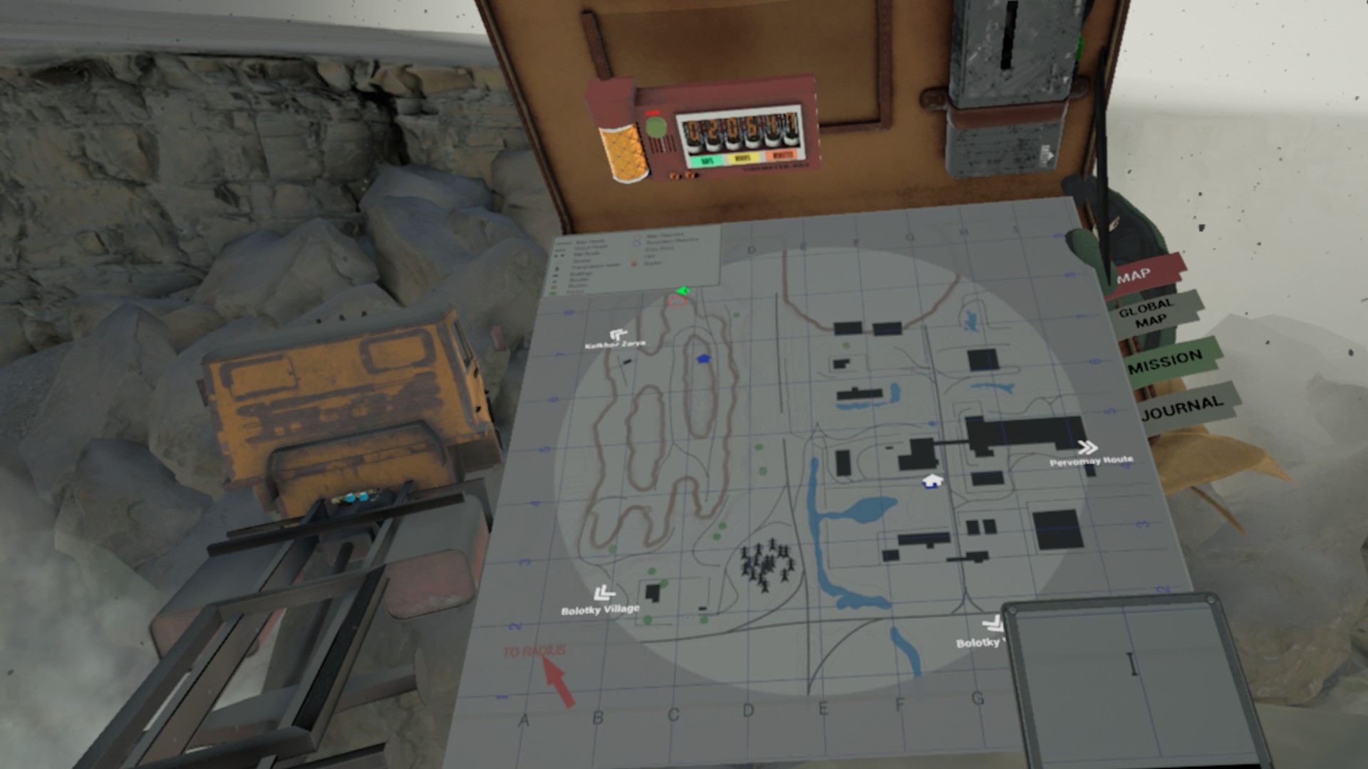 Into the Radius VR Hidden Weapon Locations - Pobeda Factory - D642B7B