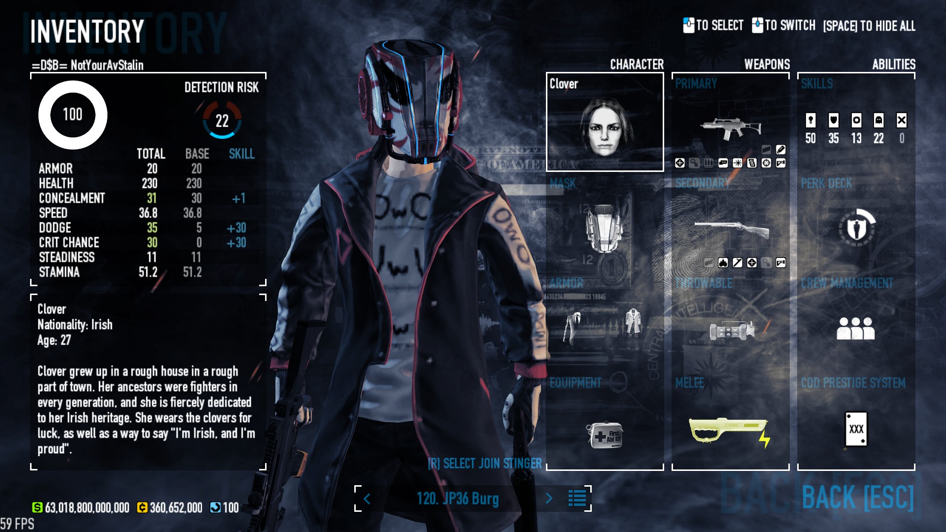 PAYDAY 2 Burglar Builds & Config - JP36 + Claire DB - D94666F