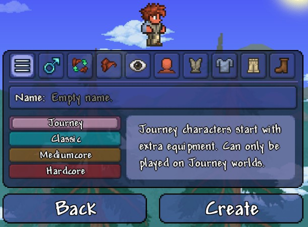 Terraria Basic Console Tutorial in Terraria - World and Character - BBF212C