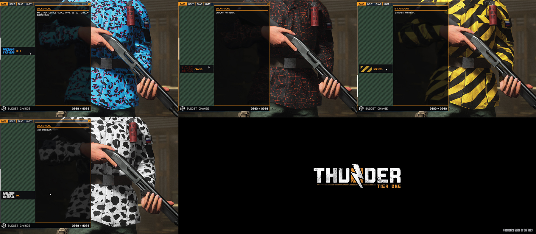 Thunder Tier One Customization and Unlocks guide (with Pictures) - Camos, colors - 946294C