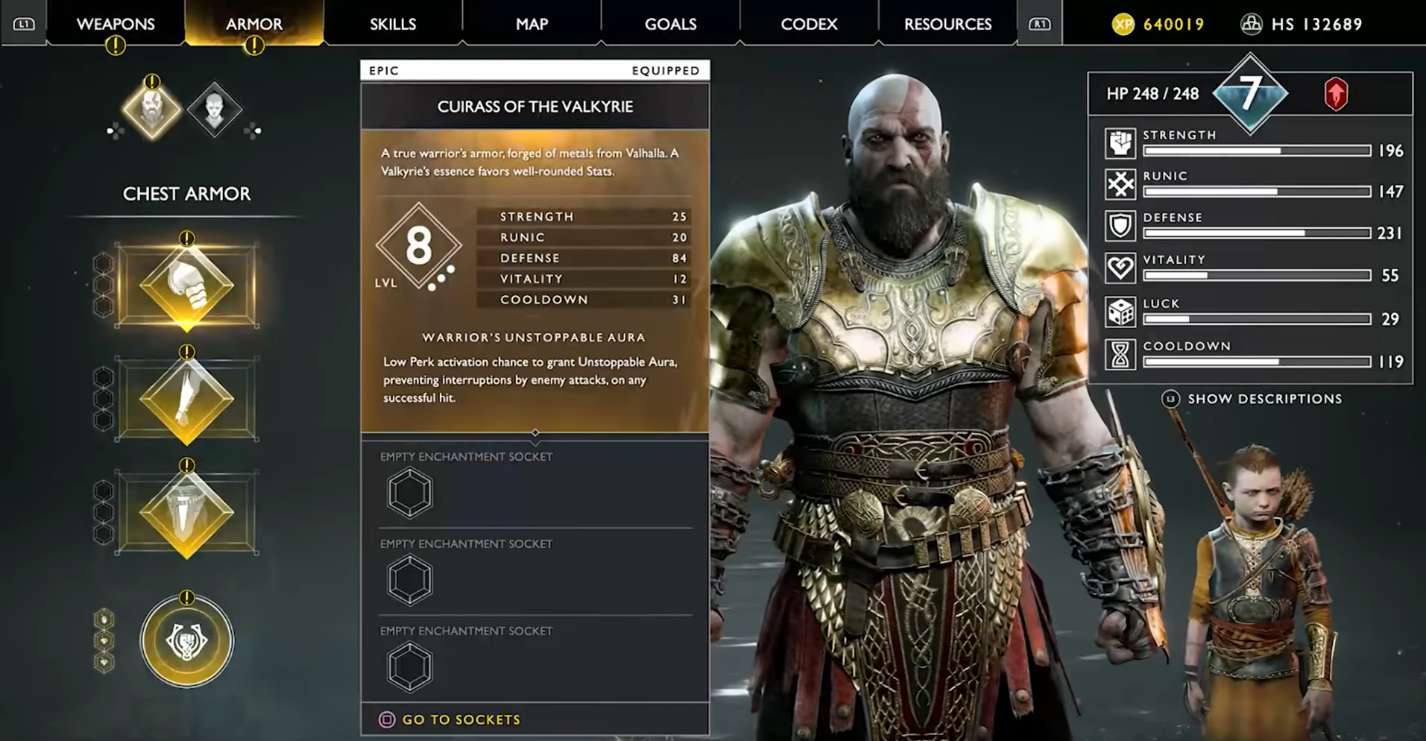 God of War Best Armor in The Game - Before NG+ - 5419C07