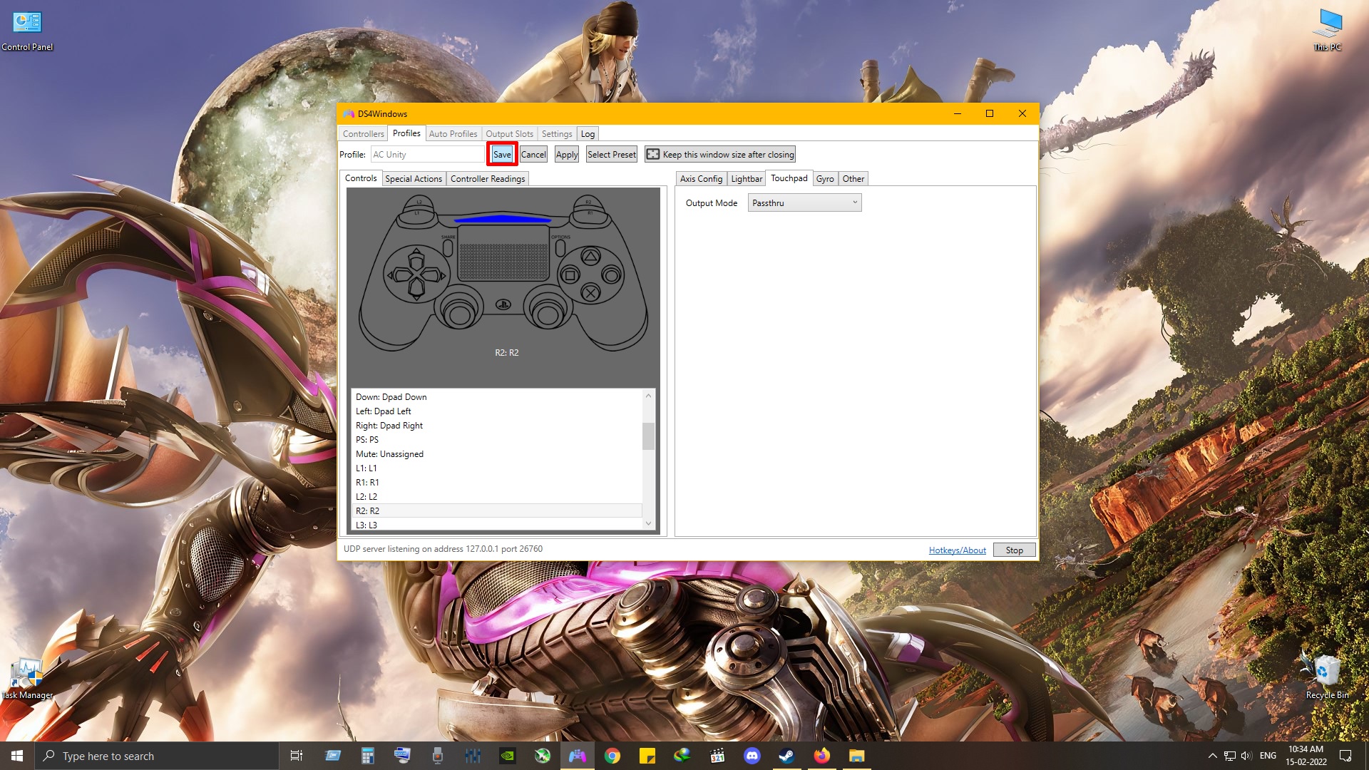 Assassin's Creed Unity Playstation Button Prompts with DS4 v2 Controller - Step 2: Using DS4Windows - 235597D
