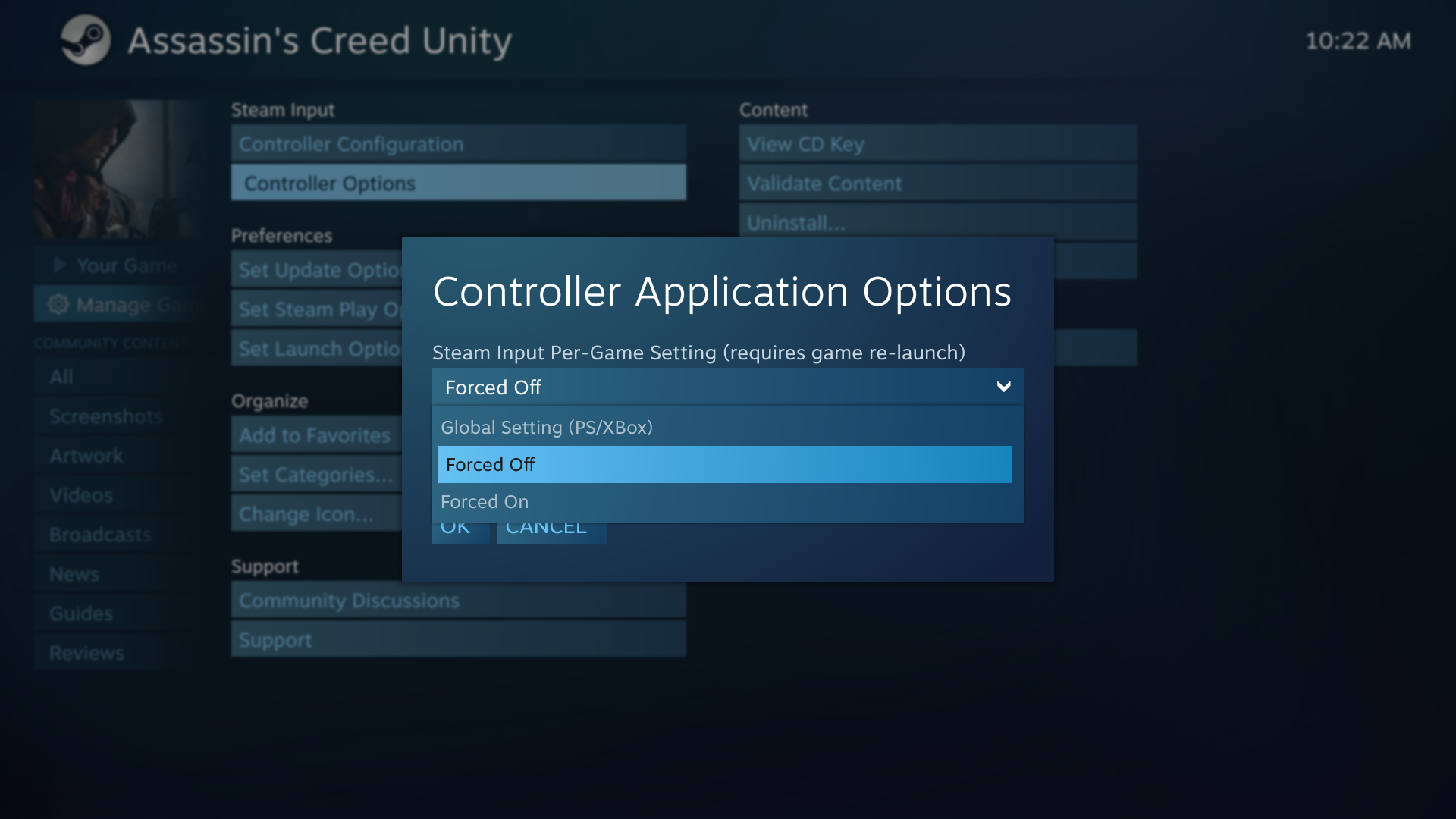 Assassin's Creed Unity Playstation Button Prompts with DS4 v2 Controller - Step 1: Disabling Steam Input - A736433