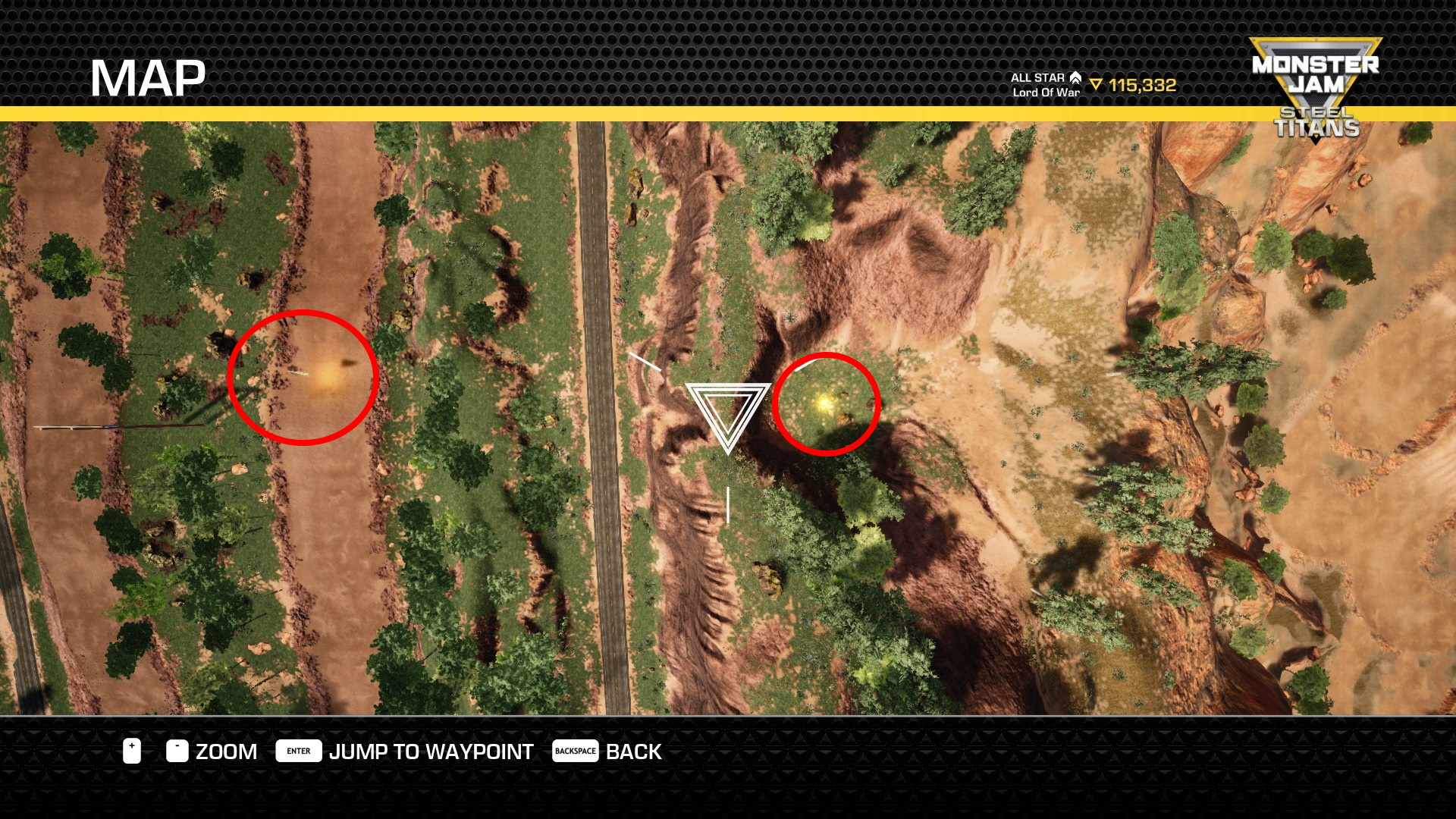 Monster Jam Steel Titans All 50 Collectibles Map Location - Finding 50 triangles Independently - D7D5440