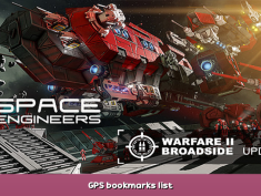 Space Engineers GPS bookmarks list 1 - steamsplay.com