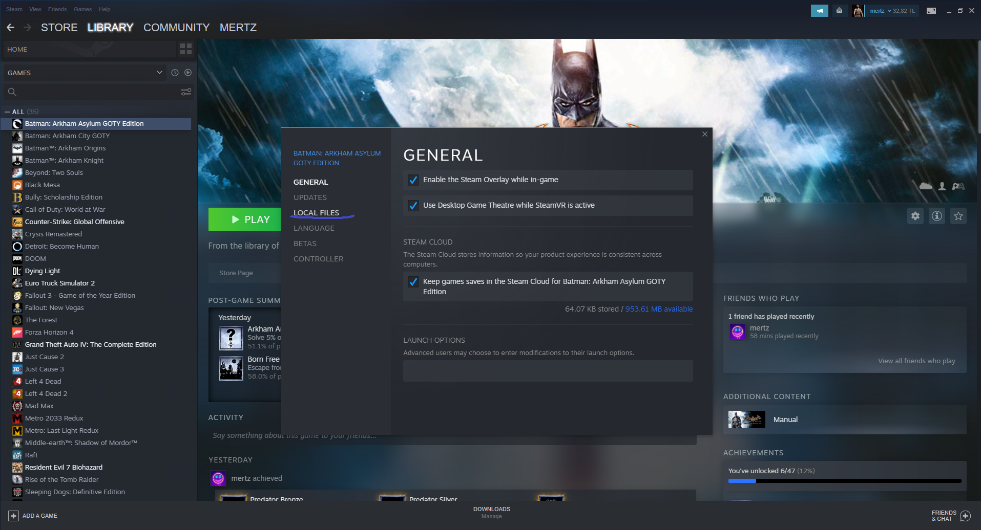 Batman: Arkham Asylum GOTY Edition How to unlock 62 Fps limit guide - Open the file location of the game - A3A5968