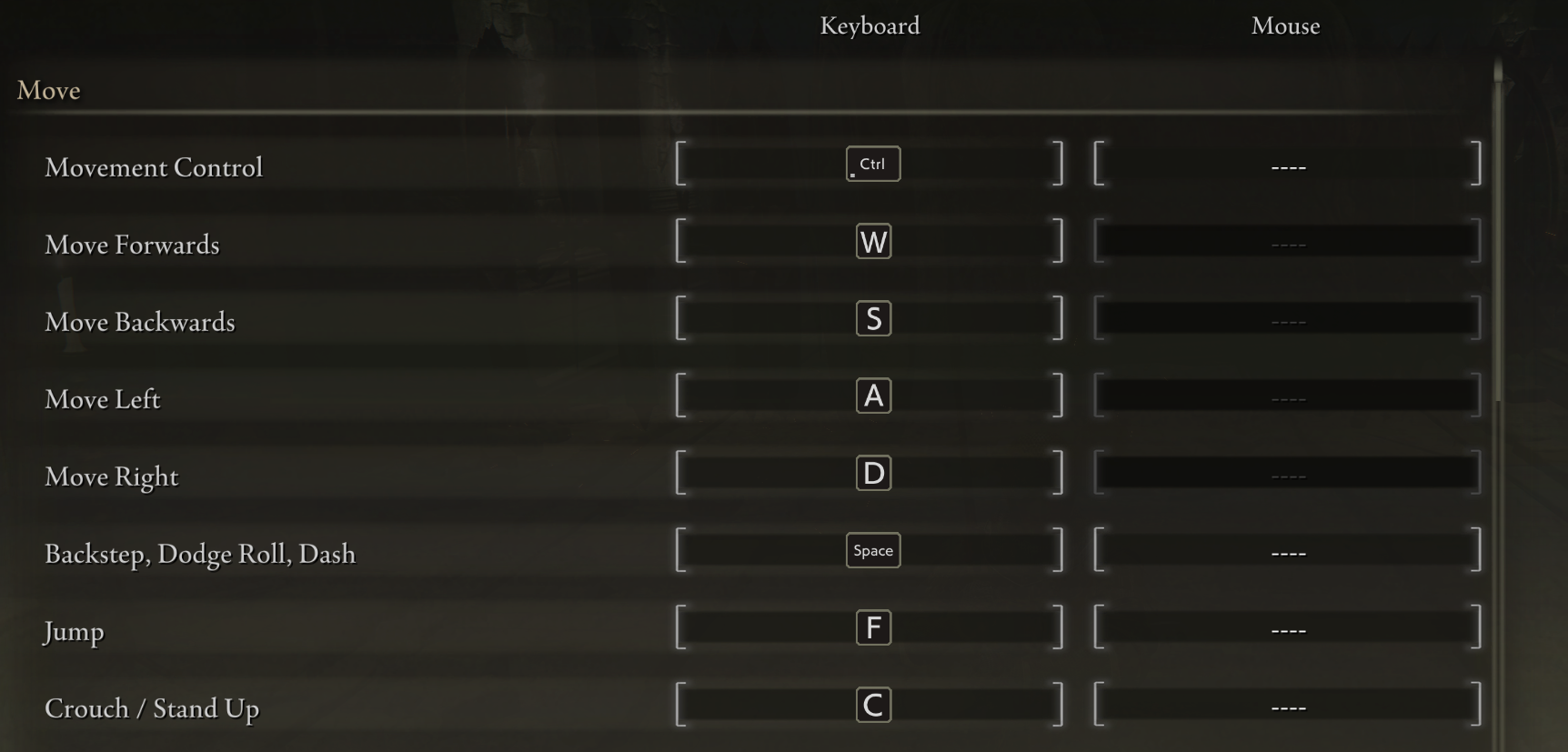 ELDEN RING Mouse and Keyboard Keybinds Settings - Keybinds - DAE4CEB