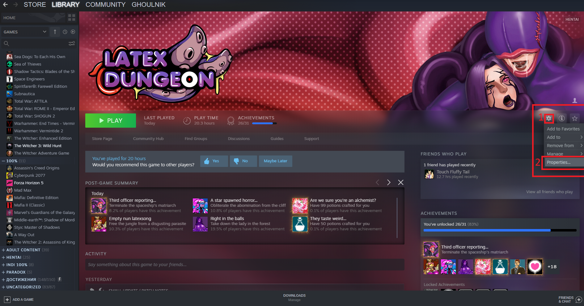 Latex Dungeon Steam Overlay and Screenshots Fix - Solution! - BBAE693