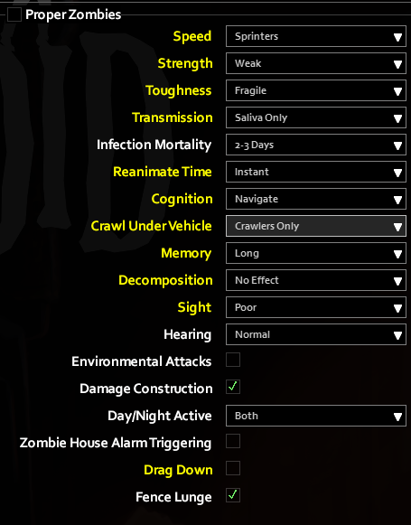 Project Zomboid Zombie Lore Settings from Games-Movies & Show - Runners (The Last of Us) - CC8D60F