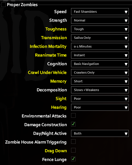Project Zomboid Zombie Lore Settings from Games-Movies & Show - Twitchers (Afraid of Monsters) - 6BB12B6