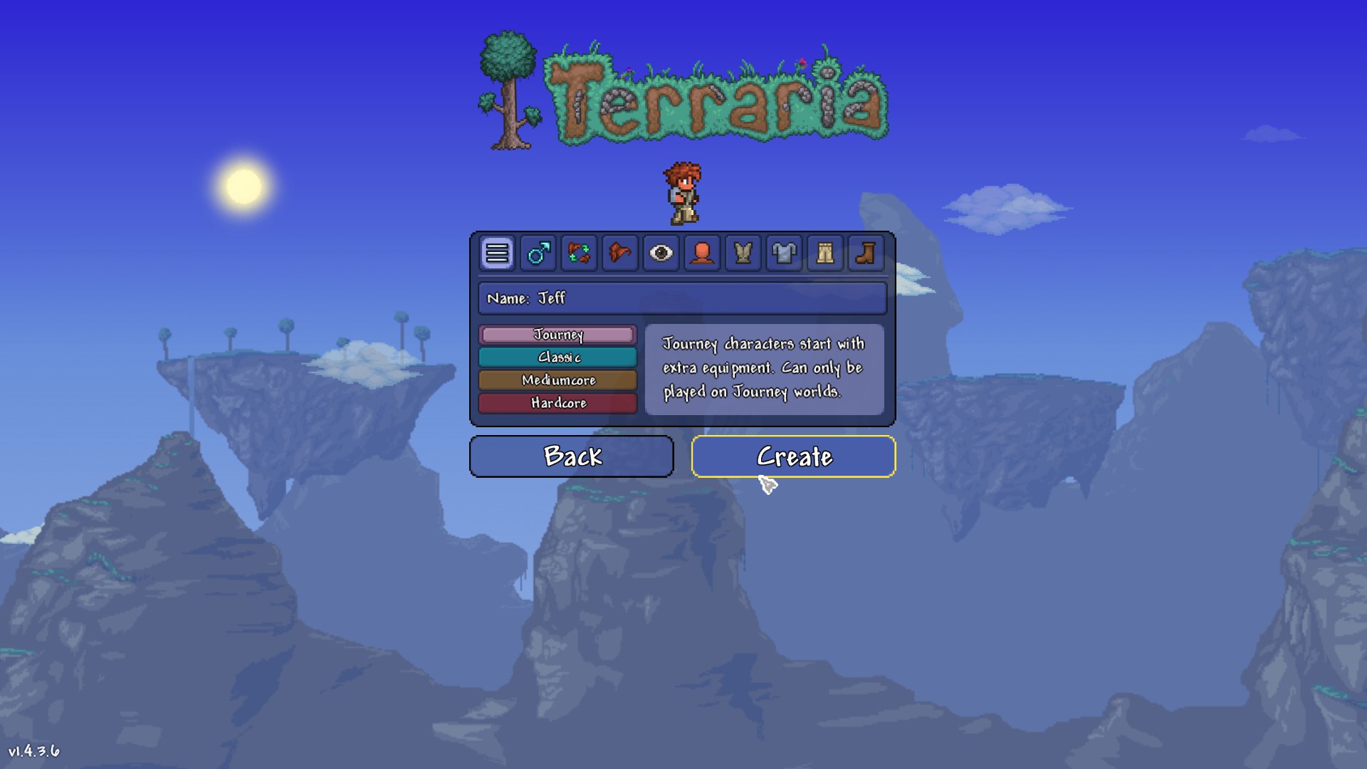 Terraria How to Get Copper Shortsword in Terraria Guide - Step 2: Character Create - DF70CDC
