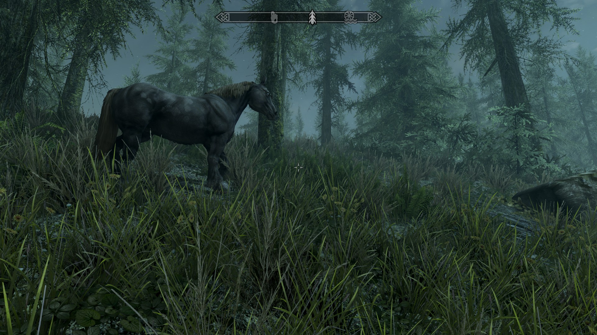 The Elder Scrolls V: Skyrim Special Edition Wild Horses Location Guide - Black Horse - 42B24D6
